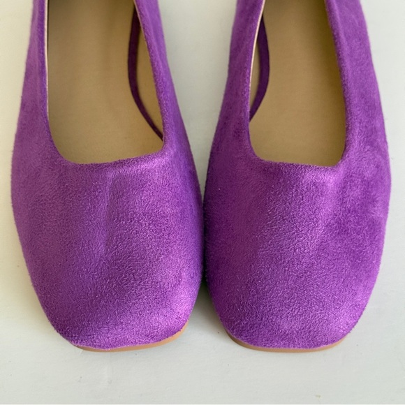 Unbranded Women's Purple Square Toe Faux Suede Ballet Flats Size EU 38 | US 7.5 - Picture 3 of 8